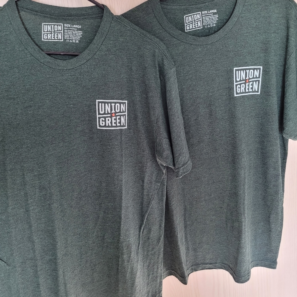 Union green golf shirt
